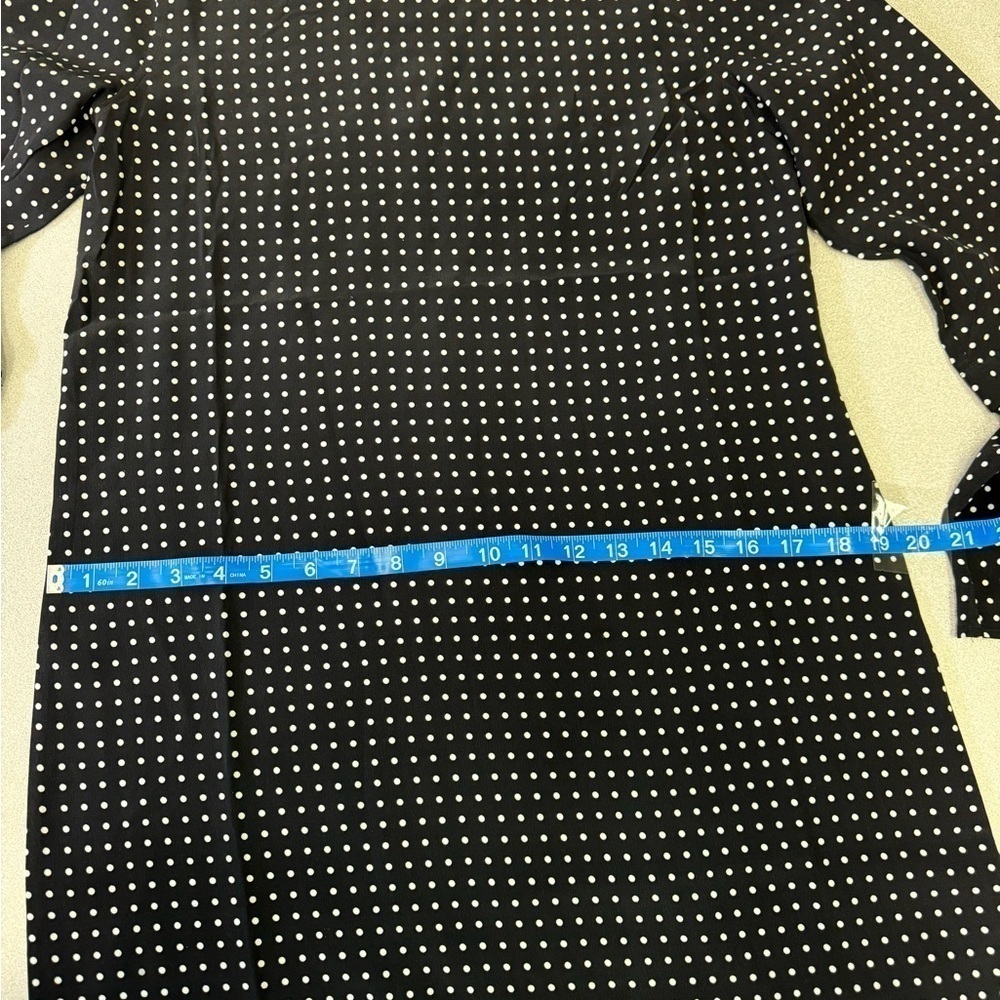 NEW Equipment Femme Mari Minimalist Mini Polka Dot Silk Dress Bell Sleeve Mini S - Picture 12 of 14